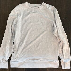 Vuori Ponto Crewneck Sweater in Light Gray